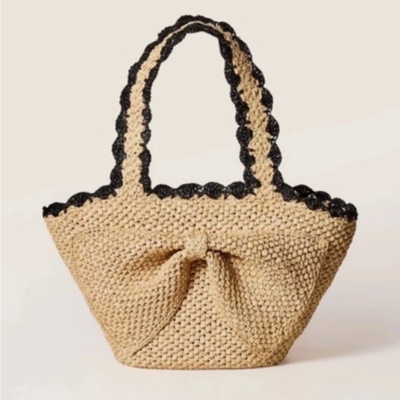 Kate Spade New York x Target Raffia Bow Tote Bag in Natural Sold Out NWT - Picture 4 of 4